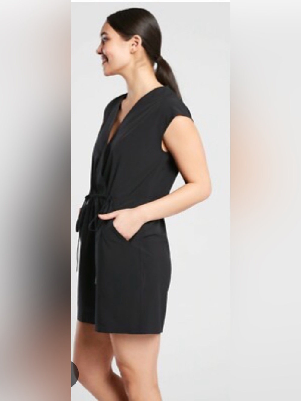 Athleta Black Women's romper size large .
NWT